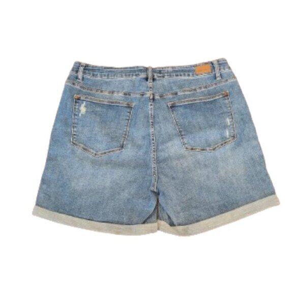 Judy Blue High-Waist Distressed Denim Shorts - Picture 4 of 5